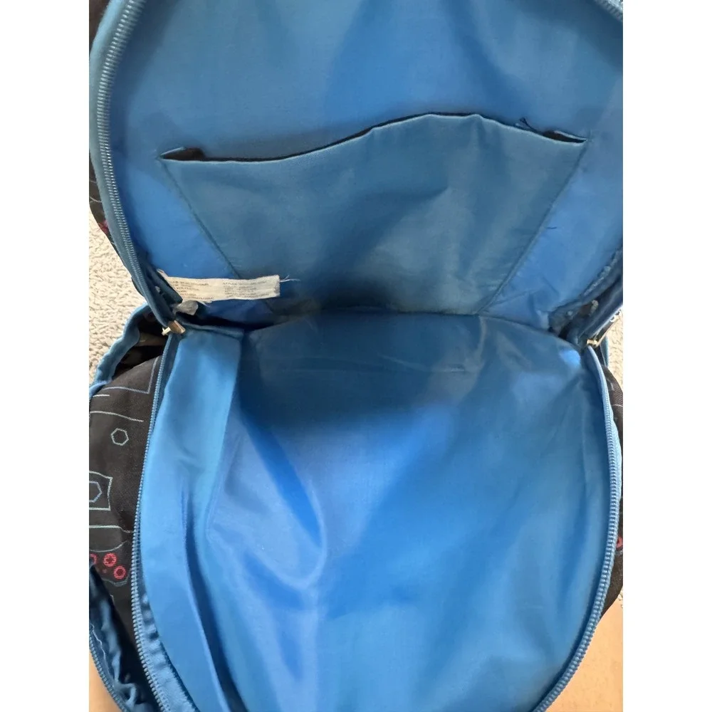 Unbranded Boys Gamer Pattern Backpack Medium Black Blue Video Game Controller